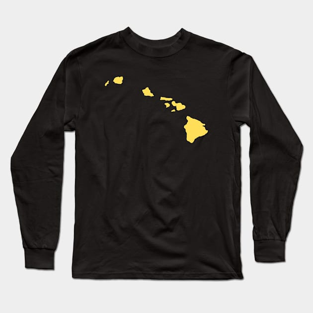 Hawaii Yellow Long Sleeve T-Shirt by The Open Wave